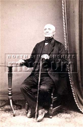 Studio portrait of unidentified gentleman taken by James Walsham Hall of Winterton, c.1862-1880 	