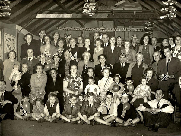 Coronation party at a wooden hall in the Burringham Road/Messingham Road area. 