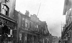High Street, Scunthorpe, view to west between Market Hill and Wells Street in 1920.	