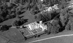 Aerial view of Normanby Hall taken from the east c.1960's. 	