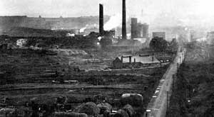 Trent Ironworks and Dawes Lane from St. John's Church Tower c.1900	