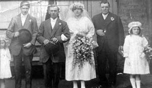 Wedding photograph, George and Kate Nicholson n Drury, at Burton-upon-Stather.	