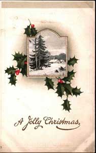 Edwardian Chistmas card, 'A Jolly Christmas'.