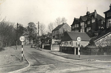 Sherwood Vale, Scunthorpe, looking north from Doncaster Road, c.1960's 	
