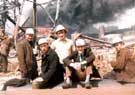 Group photo, Nypro Chemical Works, soon after the explosion, Flixborough, on 6 June 1974 	