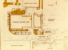 Plans showing the proposed location of Scunthorpe Leisure Centre, Carlton Street, c.1970's.